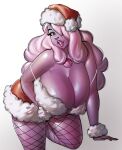 1girl 1girl 2021 amethyst_(steven_universe) big_breasts breasts breasts_bigger_than_head cartoon_network christmas cleavage clothed_female curvaceous female_focus female_only fishnets huge_breasts long_hair looking_at_viewer mature mature_female ph purple_eyes purple_skin solo_female solo_focus steven_universe tagme voluptuous white_background