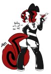 alcohol anthro anus ass back bow equine furry horn latex looking_back no_panties original pony pussy unicorn zajice zajice_(artist)