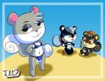  agent_s_(animal_crossing) animal_crossing anthro beach bikini blaire_(animal_crossing) furry jackintaro squirrel tasha_(animal_crossing) 