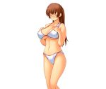 1girl big_breasts bikini breasts closed_eyes dead_or_alive g_kilo-byte kasumi kasumi_(doa) large_breasts midriff saberfish simple_background solo swimsuit tecmo transparent_background