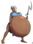 a0iisa aoiisa atlantis:_the_lost_empire barefoot belly_bulge belly_expansion blue_eyes disney hyper_pregnancy pregnant pregnant_belly pregnant_female princess_kidagakash tattoo white_hair