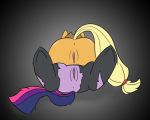  anus applejack ass clopper-dude cowboy_hat duo equine female friendship_is_magic hat horse my_little_pony plain_background pony pussy skinsuit tail twilight_sparkle yuri 