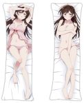  1girl bed big_breasts breasts dakimakura dakimakura_design kanojo_okarishimasu looking_at_viewer navel on_bed 