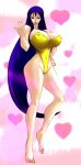 big_ass big_breasts breasts cleavage come_hither final_fantasy final_fantasy_vii huge_breasts idarkshadowi_(artist) leotard long_hair pollensalta purple_hair yellow_swimsuit