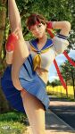 3d kasugano_sakura naifu sakura_kasugano street_fighter street_fighter_ex_(series) street_fighter_iv_(series) street_fighter_v street_fighter_zero_(series) stretch tagme