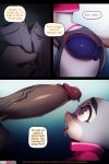  1girl 2:3 anthro balls bodily_fluids buttplug clothed clothing comic dialogue disney doxy drooling duo english_text erection fur furry genital_fluids genitals hair high_res humanoid_genitalia humanoid_penis internal judy_hopps lagomorph leporid male male/female mammal open_mouth penis penis_awe pink_nose precum purple_eyes purple_hair rabbit saliva sex_toy speech_bubble text thong tongue tongue_out underwear unzipping unzipping_pants vein veiny_penis zootopia 