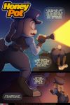  1girl 2019 2:3 3_toes absurd_res anthro ass claws clothed clothing comic dialogue disney doxy ears_down english_text flashlight furry hat headgear headwear high_res holding_object judy_hopps lagomorph leporid mammal paws pivoted_ears police police_uniform prismblush rabbit soles text toe_claws toes uniform url zootopia 