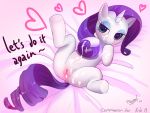 1girl 2013 anus ass bed blue_eyes cum cum_inside cum_on_arms cum_on_hair cum_on_legs cum_on_stomach cumdrip cute facial female female_only friendship_is_magic hair hairless_pussy internal_cumshot my_little_pony nude pastel_(artist) purple_hair pussy rarity solo spread_legs unicorn