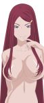 big_breasts blue_eyes breasts kushina_uzumaki milf naruto nude red_hair smile solo