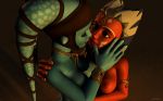 2_girls 3d 3d_(artwork) aayla_secura adult ahsoka_tano big_breasts blue_skin breasts clone_wars female female_only kondaspeter lesbian lesbian_sex orange_skin star_wars star_wars:_the_clone_wars teen teenage_girl togruta twi'lek young_adult yuri