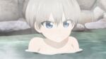 angry anime asai_ami big_breasts blush bouncing_breasts breasts cleavage gif hot_spring nude shocked standing uzaki-chan_wa_asobitai! uzaki-chan_wants_to_hang_out! uzaki_hana