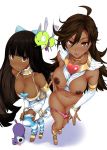  2girls breasts chuck_(psg) dark_skin huge_breasts panty_&amp;_stocking_with_garterbelt panty_anarchy stocking_anarchy 