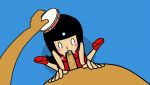 1girl animated black_hair clothed_sex deepthroat fellatio gif hand_on_head irrumatio minus8 nintendo oral oral_sex penetration pov rhythm_heaven sex uncensored