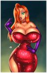 big_breasts breasts disney innocenttazlet jessica_rabbit lipstick solo who_framed_roger_rabbit