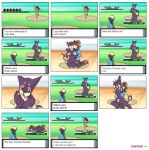 breast_grab exhausted furry jonnyjonnino lick masturbation pokemon pokemon_(game) pokephilia purrloin pussy touya_(pokemon)