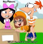 ambiguous_penetration disney fireside_girls from_behind gretchen_(phineas_and_ferb) humor isabella_garcia-shapiro jealous lahsparkster outdoor_sex phineas_and_ferb phineas_flynn skirt_lift