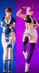 2_girls 3d absurd_res alluring ayane ayane_(doa) breasts dead_or_alive female_focus high_res honeykai_(artist) kasumi_(doa) kunoichi tecmo voluptuous