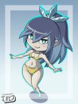  bikini blizzaria blue_eyes blue_hair fanart fubukihime jackintaro yo-kai_watch 