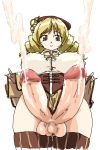  1girl artist_request beret blonde_hair breasts corset cum drill_hair erection extra_penises extra_testicles full-package_futanari futanari hat long_hair mahou_shoujo_madoka_magica multiple_penises penis pixiv_thumbnail resized se/ji seji_(hornet) skirt solo testicle testicles tomoe_mami twin_drills yellow_eyes 