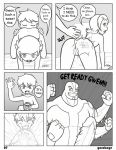 ben_10 ben_tennyson comic cousins fourarms garabatoz gwen_tennyson incest monochrome