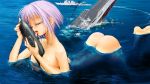 16:9 1girl aircraft_carrier artist_request ass barefoot between_breasts breasts carrier closed_eyes copyright_request error feet giantess hair licking nude ocean pink_hair sexually_suggestive ship short_hair solo submarine warship