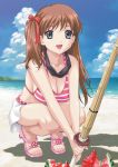  amamiya_momona bikini cleavage crossnet-pie feet happoubi_jin resort_boin swimsuits sword weapon 