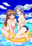  amamiya_momona ass bikini cleavage happoubi_jin jpeg_artifacts koromogae_maya resort_boin swimsuits underboob wet 