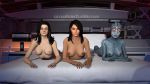 3girls asari ashley_williams bead breasts mass_effect mass_effect_3 miranda_lawson nipples nude samara source_filmmaker