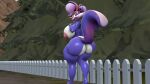 1girl 2018 3d animal_ears animal_humanoid anthro anthro_only ass backwards big_ass big_breasts breasts bubble_ass bubble_butt butt_crack day erect_nipples female_only fence fifi_la_fume forest furry furry_ass furry_breasts furry_ears furry_only furry_tail grin half-closed_eyes huge_breasts kennythebobcat looking_back mammal mammal_humanoid nature no_humans nude nude nude_female pink_nose purple_fur purple_hair sexy sexy_ass sexy_body sexy_breasts sfm skunk smelly_ass smile smiley_face tiny_toon_adventures warner_brothers