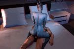 1_boy 1_female 1_girl 1boy 1girl animated asari bed bedroom bedroom_sex blue_skin commander_shepard cowgirl_position female gif humanoid male male/female maleshep mass_effect on_bed samara sex source_filmmaker video_game video_game_character video_games