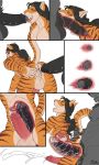 abdominal_bulge anal anal_penetration anthro anus ass backsack balls_deep big_dom_small_sub canine closed_eyes comic cum cum_inflation cum_inside cum_while_penetrated cumshot deep_penetration deepthroat disembodied_penis duo excessive_cum faceless_male facial_piercing fangs feline fellatio foreskin_play furry genital_piercing gorath half-closed_eyes huge_penis humanoid_penis inflation internal lip_piercing looking_at_penis male male/male mammal nude oral orgasm partially_retracted_foreskin penetration penis penis_piercing piercing precum presenting presenting_hindquarters prince_albert_piercing saliva sex simple_background size_difference smile snakebite_piercing spread_anus spreading tail_pull teeth testicles tiger tongue tongue_out uncut vein white_background wolf