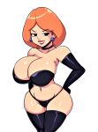 ass bra choker earrings elbow_gloves family_guy gloves huge_breasts iggy-bomb lipstick lois_griffin long_gloves milf red_hair stockings thick_thighs thighs thong wide_hips