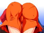  asahina_natsuki ass big_ass blue_hair cameltoe huge_ass legs orange_shorts sakura_na_omiki shorts super_real_mahjong zoom 