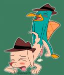 caluriri caluriri_(artist) chihuahua disney dog furry perry_the_platypus phineas_and_ferb pinky_the_chihuahua platypus yaoi