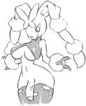 erection furry futa futanari lopunny mega_evolution mega_lopunny mega_pokemon no_humans pantyhose pokemon pokemon_(game) pokemon_oras