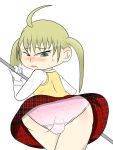  ass blonde_hair bluelimelight blush green_eyes large_ass maka_albarn panties round_ass solo soul_eater 