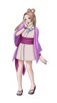 ace_attorney adult ayasato_harumi black_eyes blush brown_hair pearl_fey sandals toes