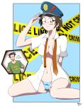  ace_attorney big_breasts blush breasts capcom dick_gumshoe glasses maggey_byrde nnyknife777 suzuki_mako 