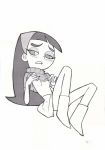  erect_nipples flat_chested monochrome nipple_pinch nipples small_breasts the_fairly_oddparents trixie_tang union_of_the_snake 