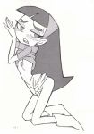  ass erect_nipples female_masturbation female_only fingering fingering_self flat_chested masturbation monochrome nipples small_breasts the_fairly_oddparents trixie_tang union_of_the_snake 