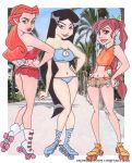 ass bikini black_hair blue_eyes brown_eyes brown_hair cameltoe cleavage disney disney_fairies eyebrows fawn fawn_(disney_fairies) full_body green_eyes lord_santiago peter_pan red_hair rosetta rosetta_(disney_fairies) silvermist silvermist_(disney_fairies)