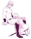  2boys diego_brando dio_brando fellatio jojo&#039;s_bizarre_adventure male male_only muscular_male pectorals stardust_crusaders steel_ball_run yaoi yaoi 