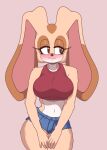 1girl 2021 absurd_res aged_up blush brown_eyes clothed clothing cream_the_rabbit fingers front_view fur furry high_res lagomorph leporid long_ears mammal rabbit simple_background sonic_the_hedgehog_(series) superbunnygt