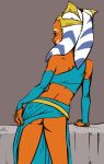  1girl ahsoka_tano alien ass female female_only no_panties orange_skin solo star_wars star_wars:_the_clone_wars tourbillon 