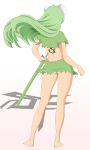  absurdres ass back barefoot bleach green_hair highres nel nelliel_tu_odelschwanck no_panties skull stiky_finkaz sword torn_clothes weapon 