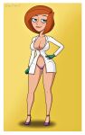 ann_possible big_breasts gloves hand_on_hip kim_possible lab_coat thighs thong