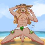  1boy 1girl gyro_zeppeli jojo&#039;s_bizarre_adventure male male_only muscular_male pectorals penis solo_male steel_ball_run 