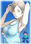 1girl megaman nintendo the_villager wii wii_fit wii_fit_trainer