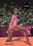 dark_skin feet gabby_douglas gymnastics leotard london_2012_olympics mrsamson00_(artist) olympics public pussy_juice soles through_clothes toes vibrator