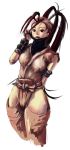 1girl black_hair capcom fingerless_gloves gloves hip_vent ibuki ibuki_(street_fighter) japanese_clothes long_image ninja pants ponytail solo street_fighter street_fighter_iii street_fighter_iii:_3rd_strike tall_image tori_yuhu